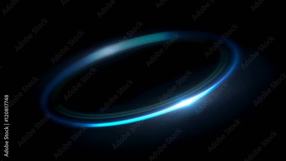 Circular lens flare. Abstract rotational galaxy. Beautiful ellipse border. Luxury shining hole. 
Rotational lines. Power energy element. Space for message. Abstract ring background. - obrazy, fototapety, plakaty 