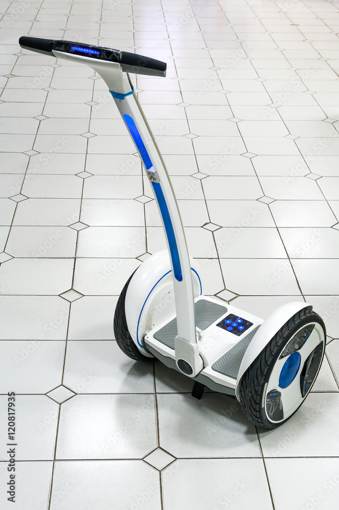 Fototapeta premium White gyroscooter on the floor.