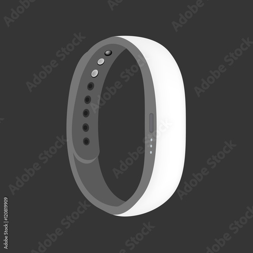 White color smart band vector isolated
