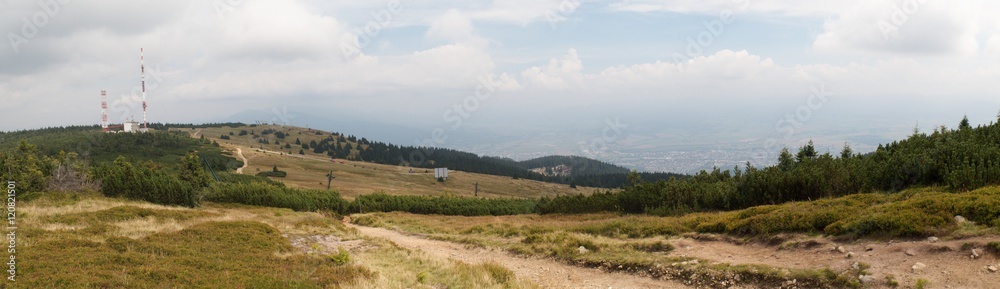 Summit of Krizava from Velka Luka in Mala Fatra mountains  in Slovakia