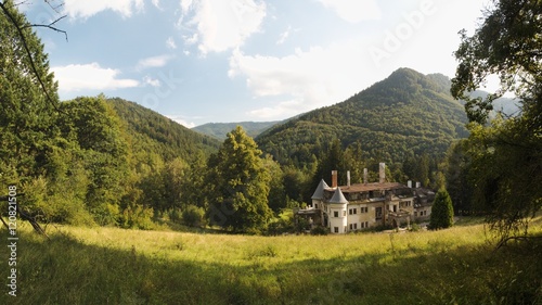 burnt-out Kunerad castle in Slovakia photo