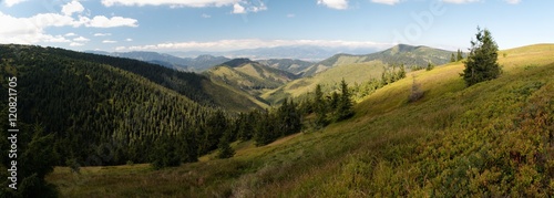 Fototapeta Naklejka Na Ścianę i Meble -  north panorama view from Zadna Hola in Nizke Tatry mountains in Slovakia