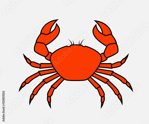 Retro Crab Vector