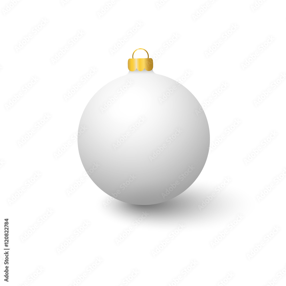 White volumetric ball on white background.