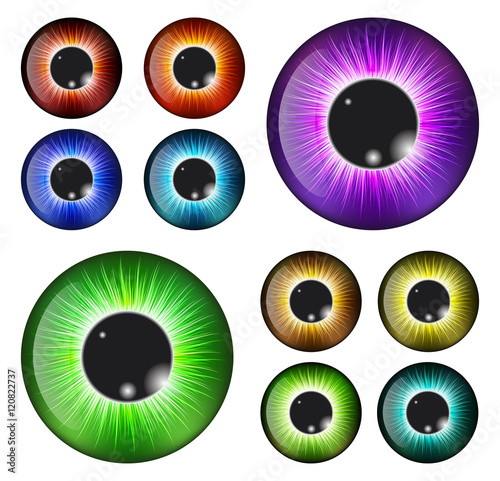 eye, pupil, iris, vector symbol icon design. Beautiful illustrat