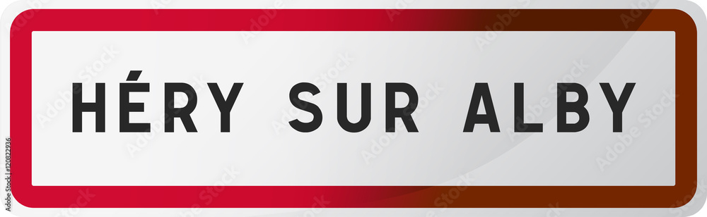 Panneau Héry sur Alby Ville de HauteSavoie 74 AuvergneRhôneAlpes