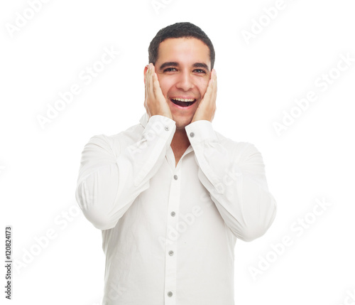 suprised young man