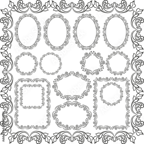 set of decorative frames - design elements