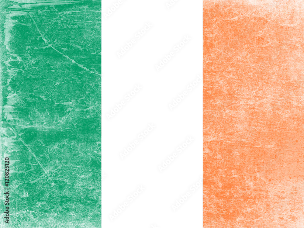 Fototapeta premium Grunge flag of Ireland.