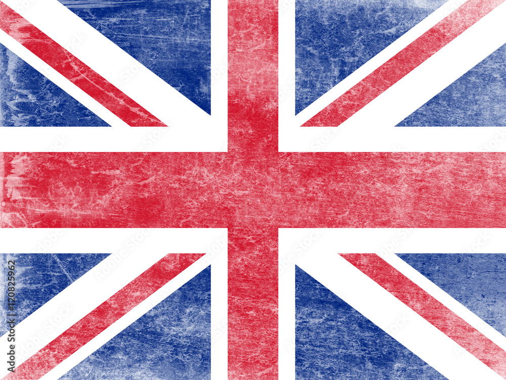 Fototapeta premium Grunge flag of Great Britain.