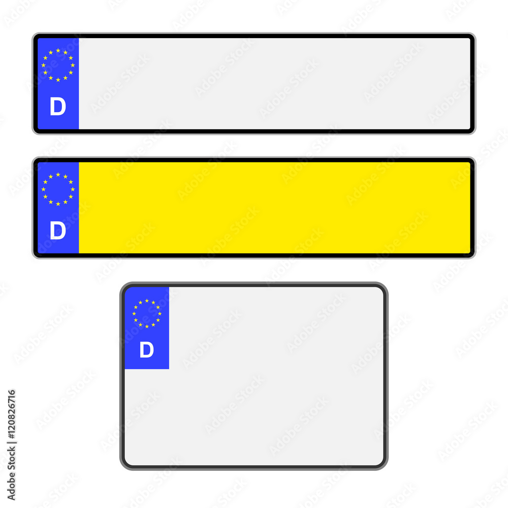 Blank German Licence Plates Blank German Licence Plates