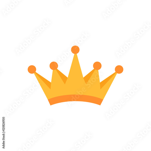 Isolated gold cartoon crown