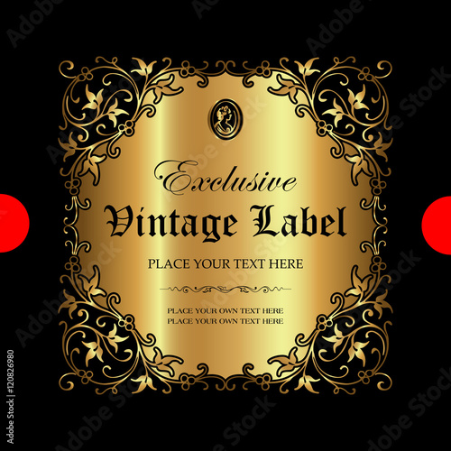 Luxury ornamental label