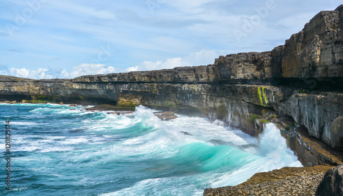 Scenic cliffs of Inishmore, Aran Islands, Ireland