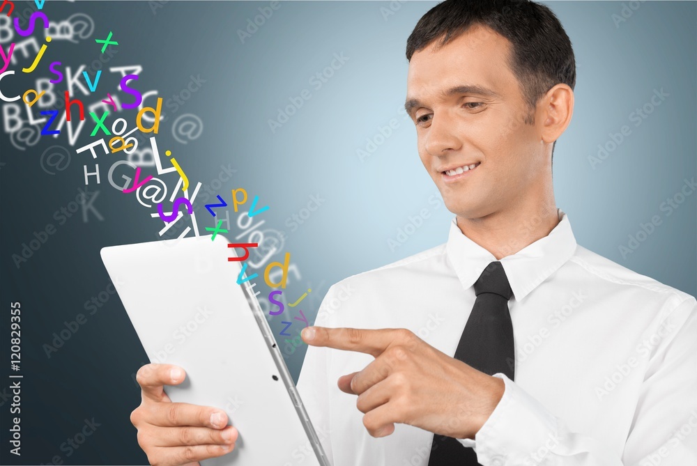 Digital tablet. Digital tablet.