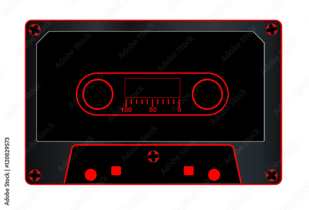 Obraz premium Black Audio Cassette