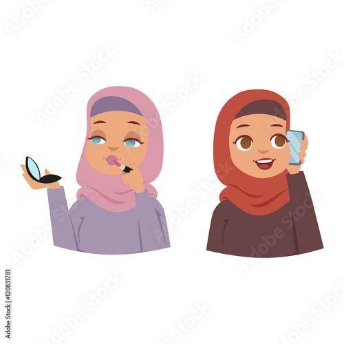 Arabic woman vector