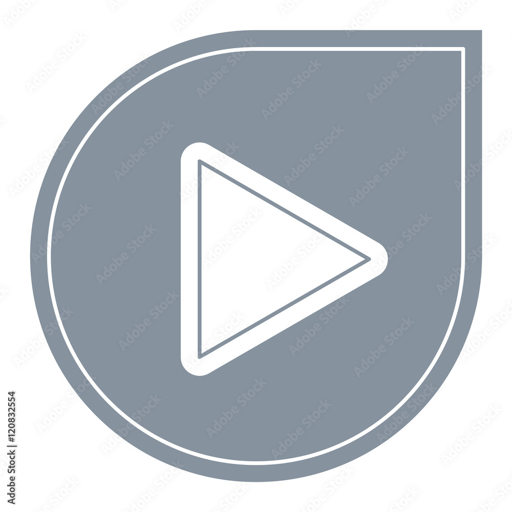 Play button vector isolated