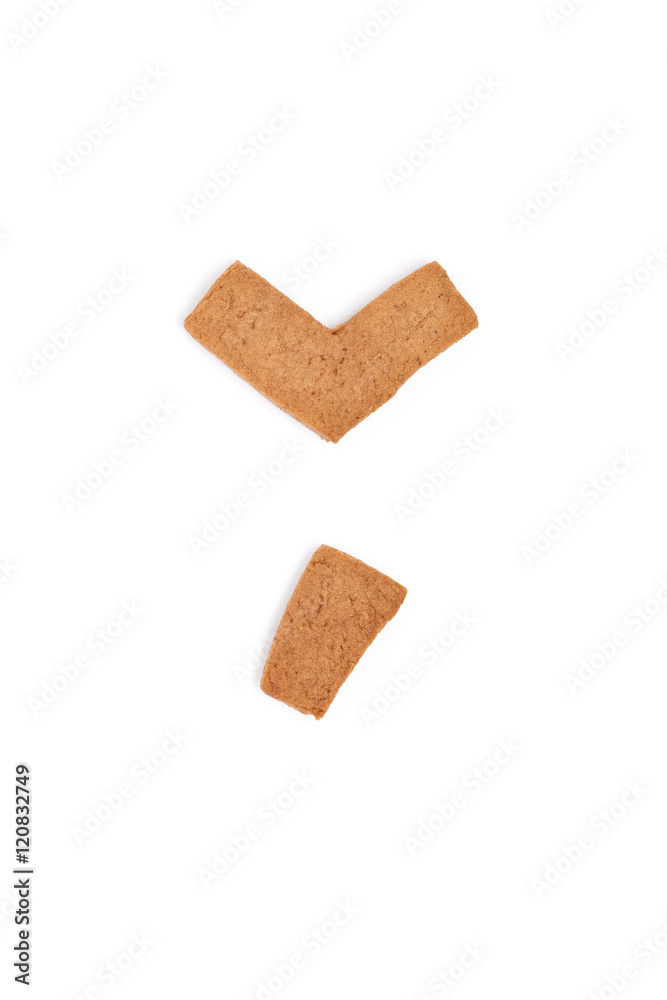 gingerbread letter, symbol - accents gingerbread letter, symbol - accents
