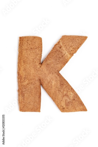 gingerbread letter - K