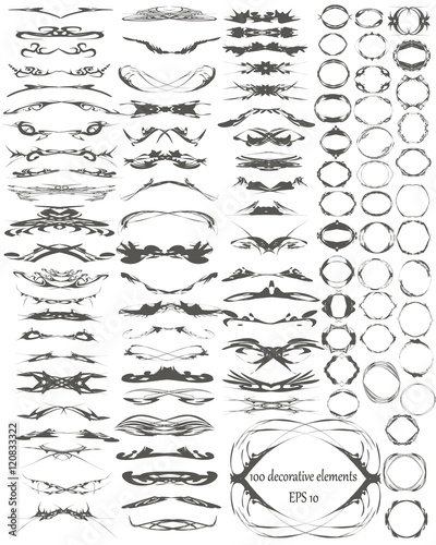 100 decorative elements.