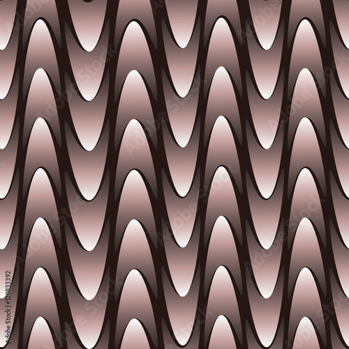 Vector seamless geometric pattern with half circles and rhombuses