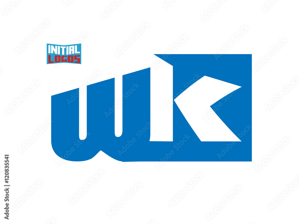 WK Initial Logo for your startup venture WK Initial Logo for your startup venture