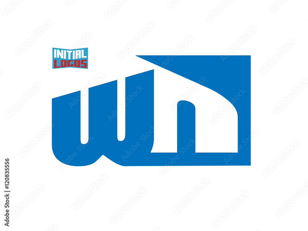 Fototapeta premium WN Initial Logo for your startup venture