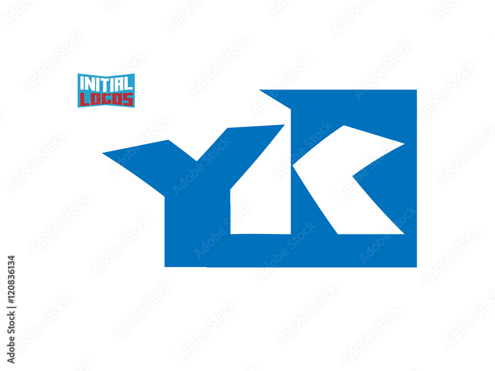 YK Initial Logo for your startup venture YK Initial Logo for your startup venture