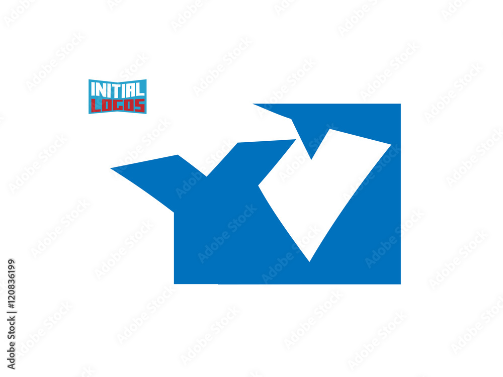 YV Initial Logo for your startup venture YV Initial Logo for your startup venture