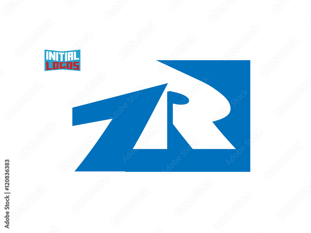 ZR Initial Logo for your startup venture ZR Initial Logo for your startup venture