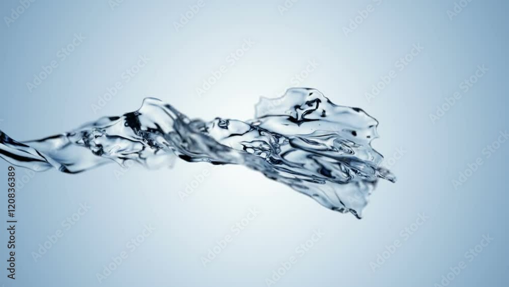 Slow motion water flow with alpha matte