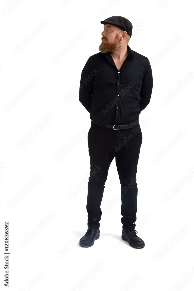 Redheaded man isolated with white background, Redheaded man isolated with white background,