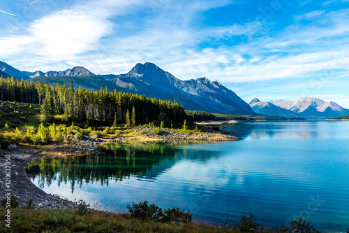 Spray Lakes at sunrise photo