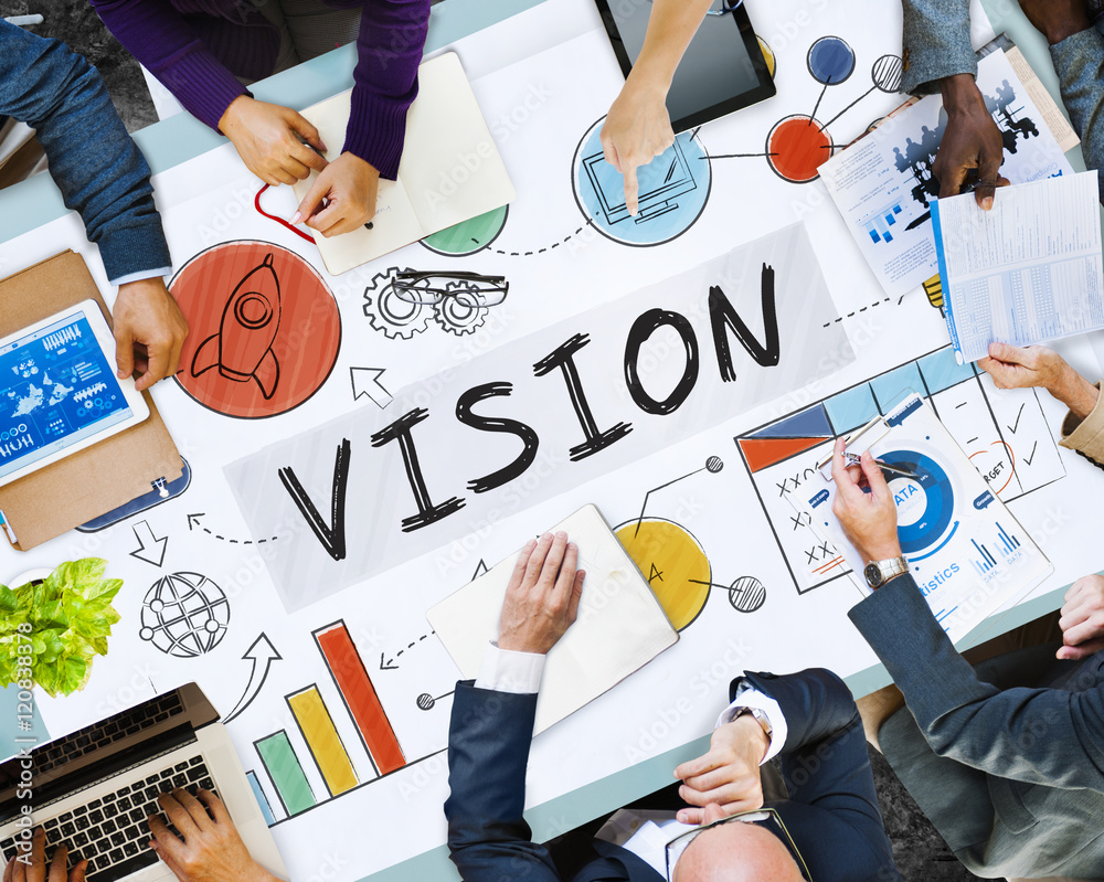 Vision Business Growth Corporate Target Concept Vision Business Growth Corporate Target Concept