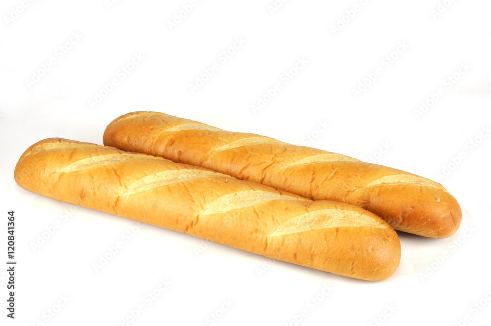 long bread isolated on white background long bread isolated on white background