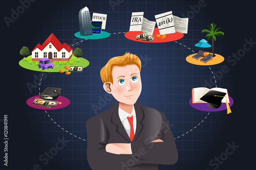 Man thinking about future financial plan