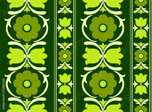 Ornament Muster Hintergrund Folklore Stoffmuster Tapetenmuster Kachel Tilde Gestaltung Homepagehintergrund 70er Jahre Druck Papiermuster Internetseitenmuster Blume Blümchen