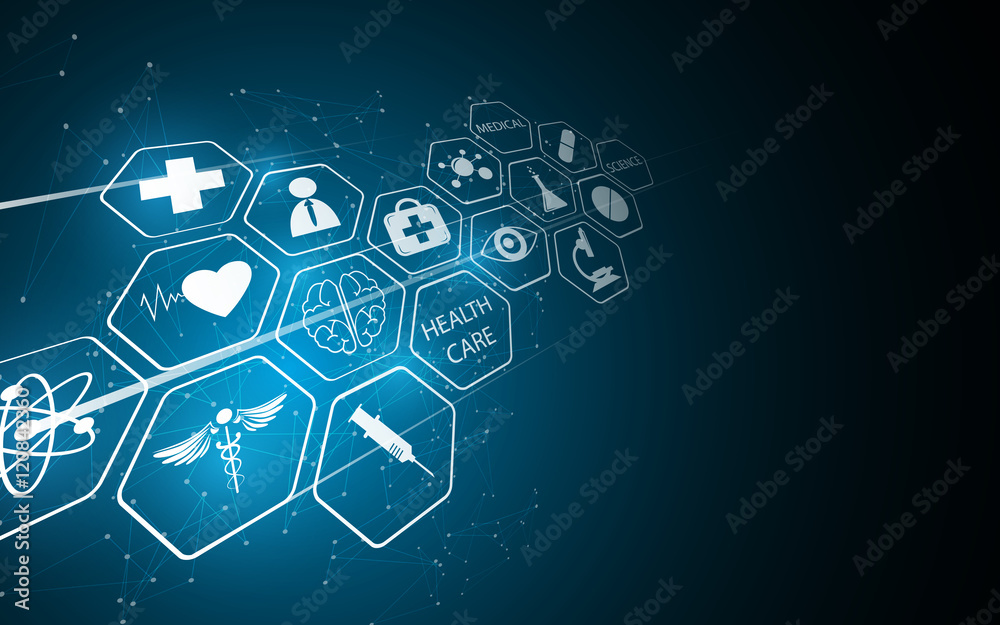 Fototapeta premium abstract medical pharmacy health care innovative concept background