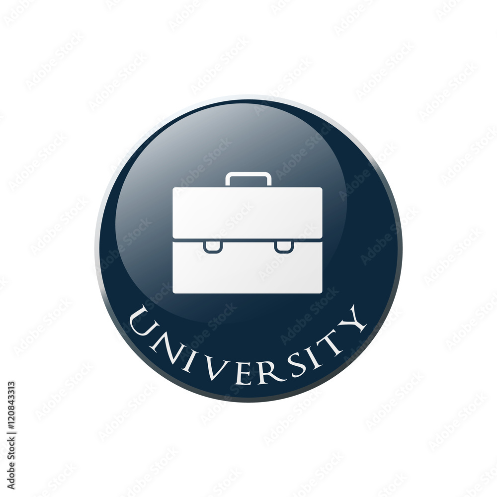 Web icon. Univercity Portfolio (briefcase). Vector illustration. Web icon. Univercity Portfolio (briefcase). Vector illustration.
