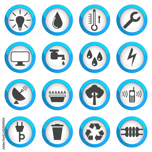 Utilities icons set