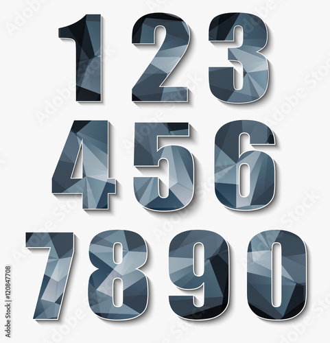 Set polygon numbers from 0 to 9