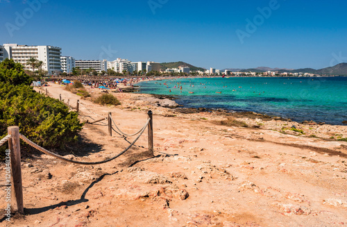 Spanien Mallorca Küste Strand Bucht Cala Millor
