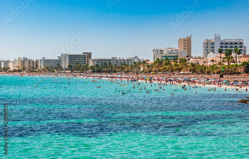 Spanien Küste Strand Sommer Urlaub Mallorca Cala Millor