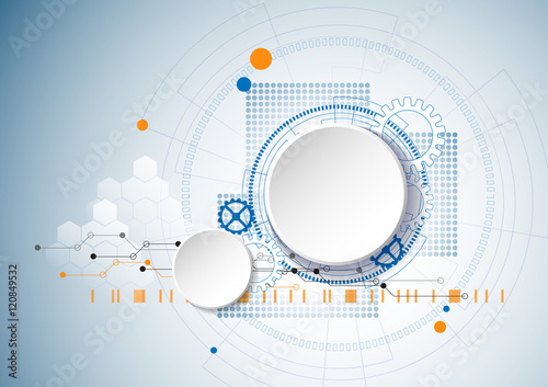 Futuristic Geometric Abstract technology background vector illus
