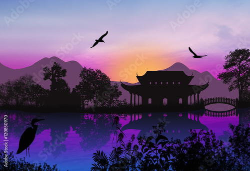 Beautiful asian landscape