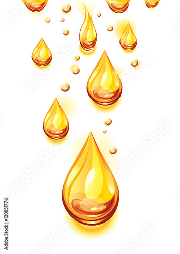 Orange juice background. Juice drops. Vector illustration.