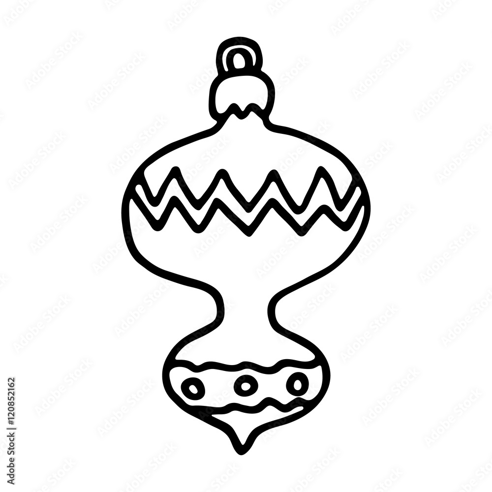 Fototapeta premium Christmas balls on white background. Vector illustration