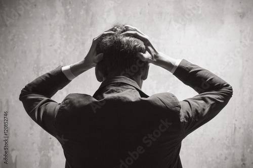 Young man in despair