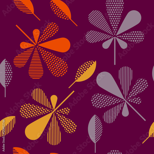 autumn leaves vector illustration abstract. seamless pattern wit